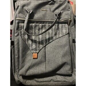 MOMUVO WOMENS GREY LAPTOP BACKPACK with USB PORT